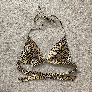 Victoria's Secret leopard print push-up bikini top size XS